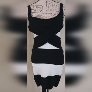 Body Central Black and White Mini Dress